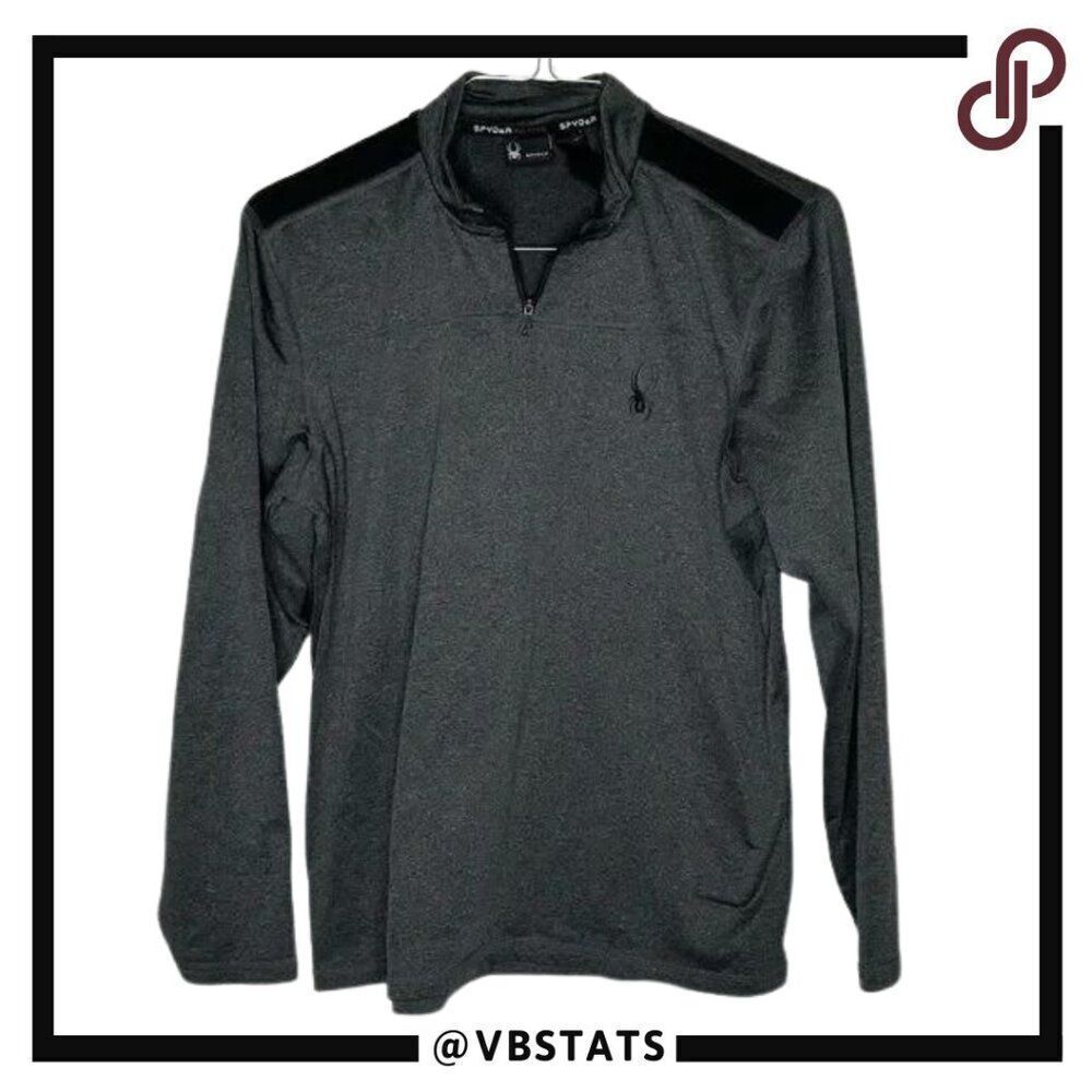 SPYDER ACTIVE ProWeb Men’s Performance ¼ Zip Baselayer Gray Jacket Medium
